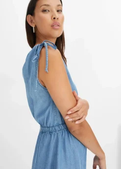 bonprix Bekleidung·Pullover & Strickjacken|Kleider|Kleid aus glattem Lyocell blau denim