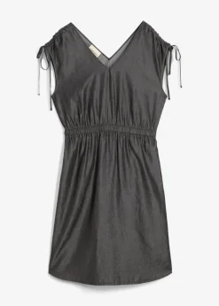 bonprix Kleider|Bekleidung·Pullover & Strickjacken|Kleid aus glattem Lyocell schwarz denim