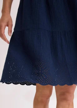 Kleid aus Musselin mit Lochstickerei|bonprix Clearance