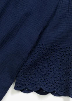 Kleid aus Musselin mit Lochstickerei|bonprix Clearance