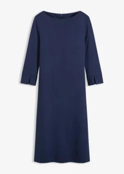 bonprix Bekleidung·Pullover & Strickjacken|Kleid aus Punto di Roma dunkelblau