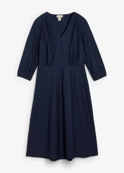bonprix Bekleidung·Pullover & Strickjacken|Kleider|Kleid aus reiner Baumwolle dunkelblau