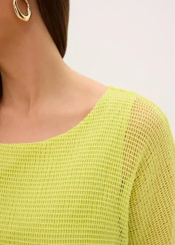 bonprix Bekleidung·Pullover & Strickjacken|Kleider|Kleid in 2 in 1 Optik zitrusgelb