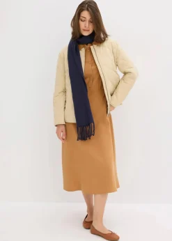 bonprix Bekleidung·Pullover & Strickjacken|Kleider|Kleid mit Hemdkragen haselnuss