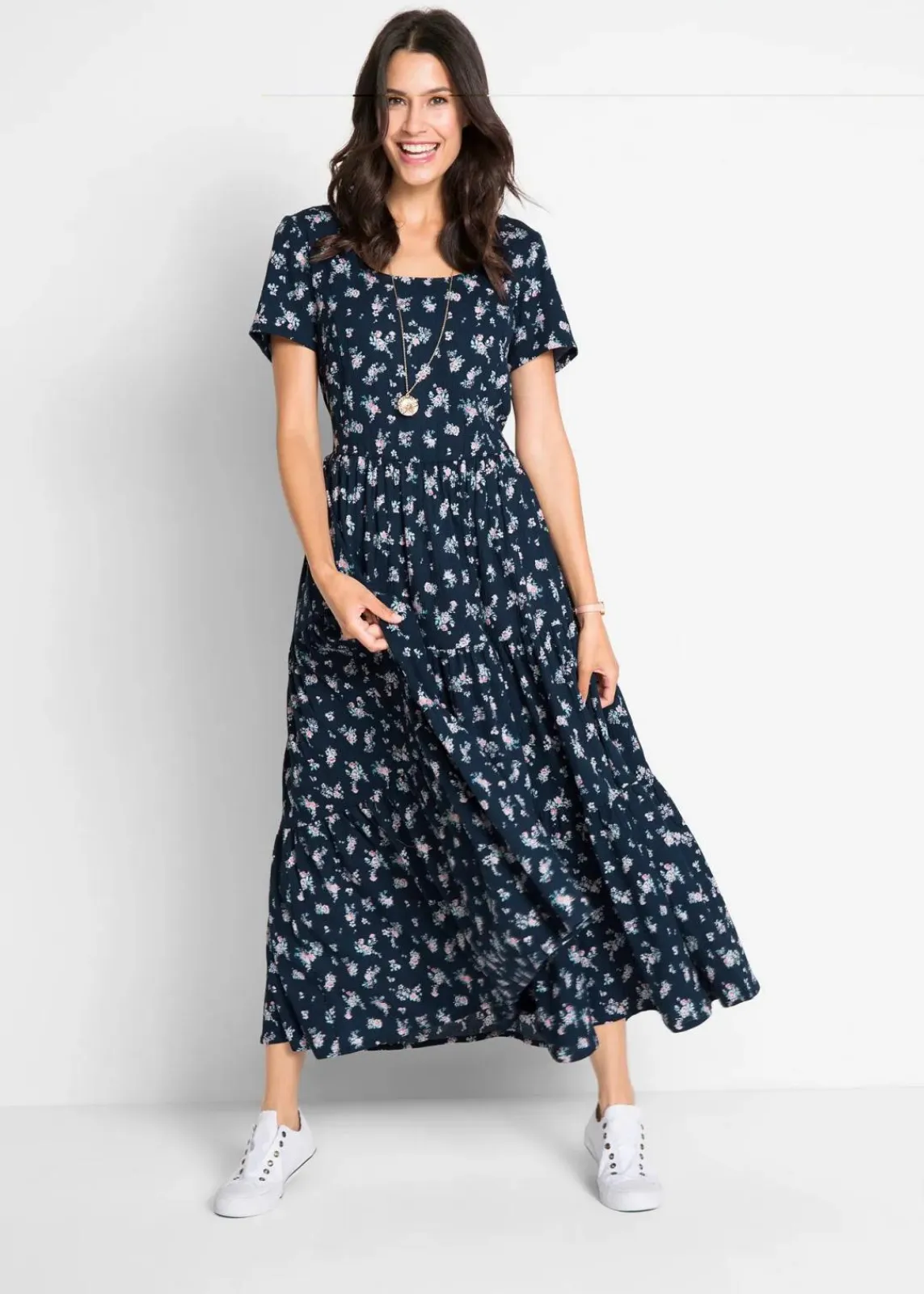 Kleid mit kurzen Ärmeln|bonprix Clearance