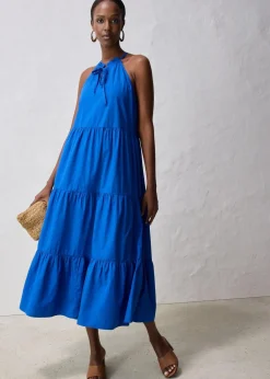 bonprix Bekleidung·Pullover & Strickjacken|Kleider|Kleid mit Seidenanteil arktikblau