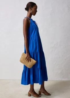 bonprix Bekleidung·Pullover & Strickjacken|Kleider|Kleid mit Seidenanteil arktikblau