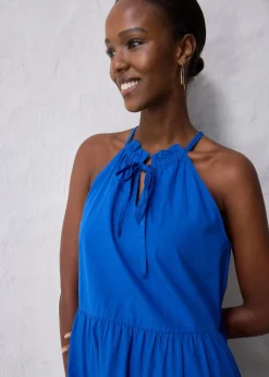 bonprix Bekleidung·Pullover & Strickjacken|Kleider|Kleid mit Seidenanteil arktikblau