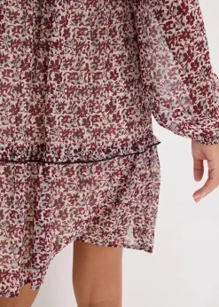 bonprix Bekleidung·Pullover & Strickjacken|Kleider|Kleid mit Stickerei wollweiß bedruckt