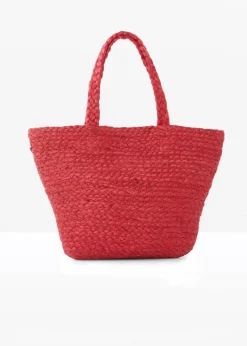 bonprix Taschen|kleiner Strohshopper tiefrot