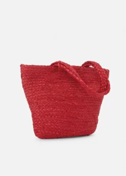 bonprix Taschen|kleiner Strohshopper tiefrot