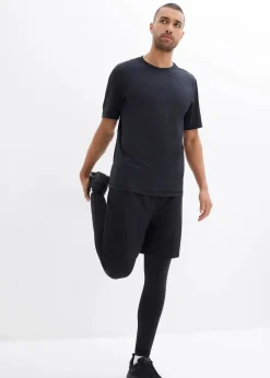 bonprix Outdoorbekleidung|Sportbekleidung|Komfort-Lauftights Herren mit Handytasche schwarz