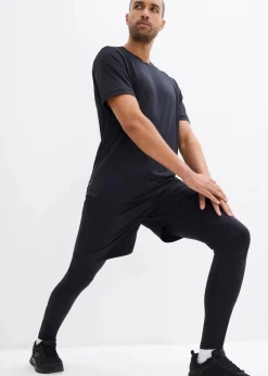 bonprix Outdoorbekleidung|Sportbekleidung|Komfort-Lauftights Herren mit Handytasche schwarz