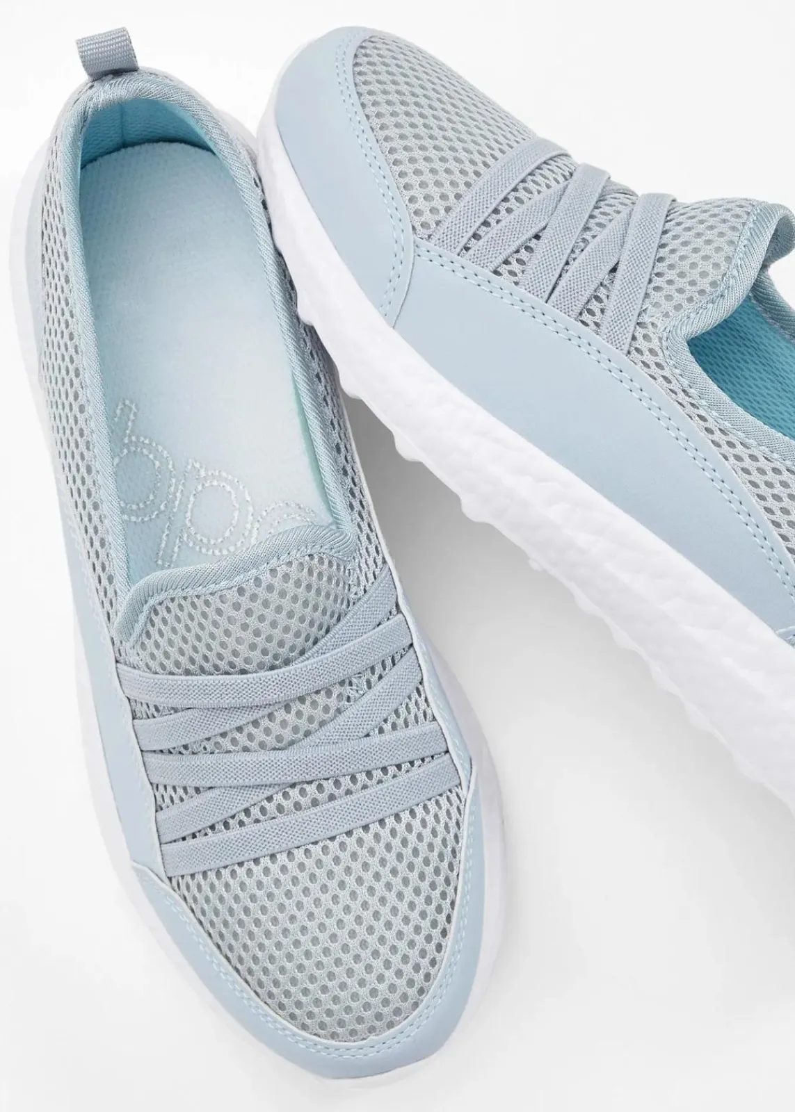 bonprix Schuhe & Accessoires In Spezialgrößen·Schuhe In Übergröße|Sneaker|Komfort-Slip-In-Sneaker mit leichter Sohle hellblau