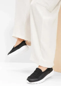 bonprix Komfortschuhe|Sneaker|Komfort-Slip-In-Sneaker mit leichter Sohle schwarz