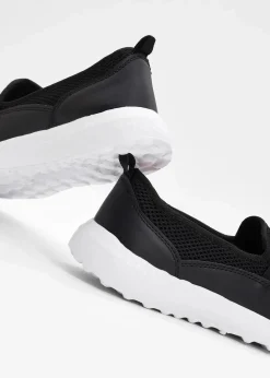 bonprix Komfortschuhe|Sneaker|Komfort-Slip-In-Sneaker mit leichter Sohle schwarz