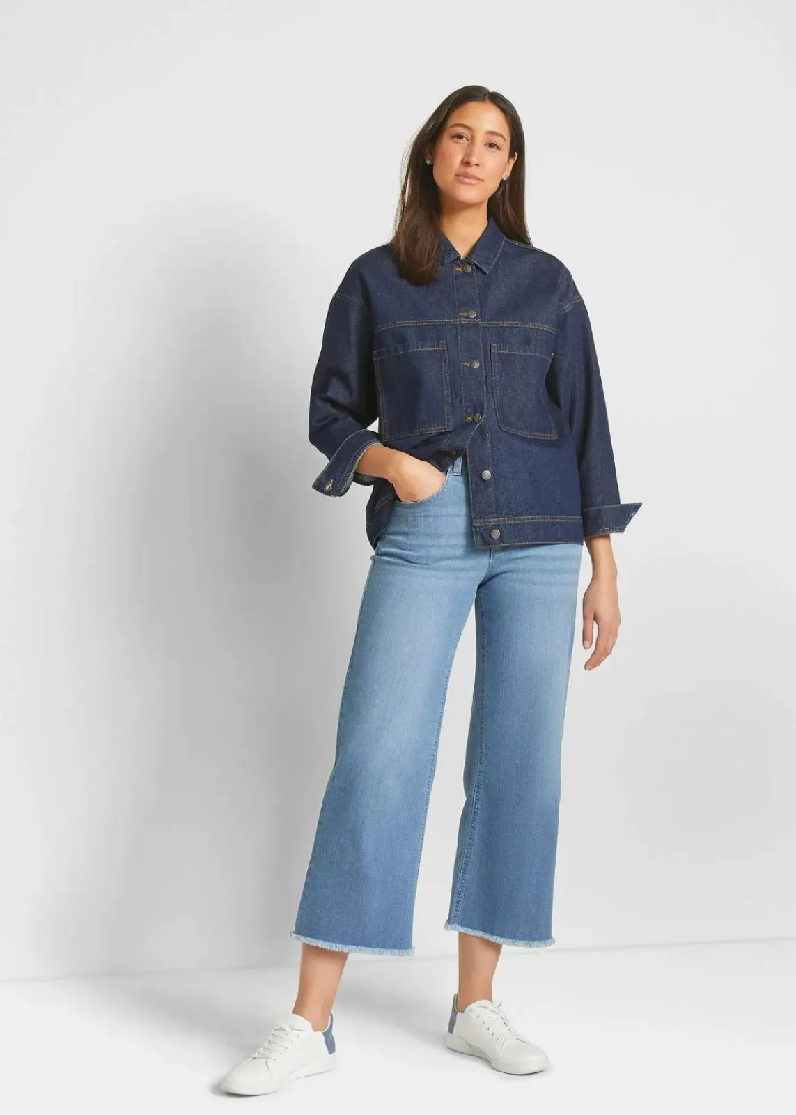 7/8-Komfort-Stretch-Jeans, Wide Fit|bonprix