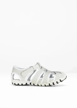 bonprix Komfortschuhe|Sommerschuhe|Komfort-Trekkingsandalen mit Profilsohle weiß