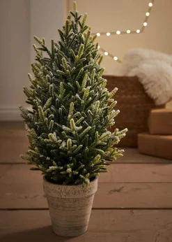 bonprix Wohnaccessoires|Weihnachtsdeko & -Textilien·Dekoration|Kunst-Weihnachtsbaum im Topf grün/weiss