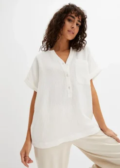 Kurzarmbluse aus Musselin|bonprix Best