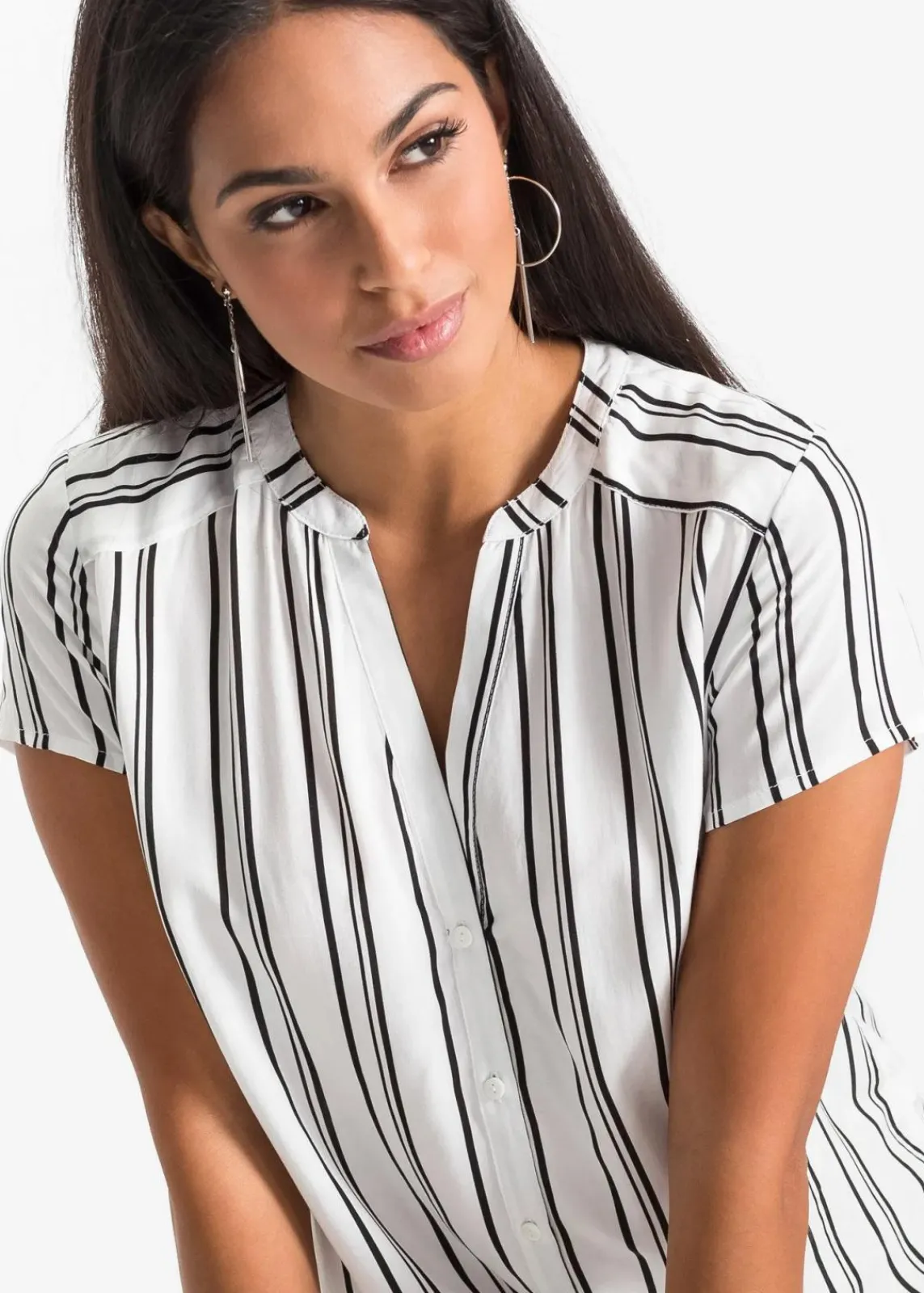 Kurzarmbluse aus reiner Viskose|bonprix Discount