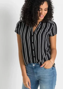 Kurzarmbluse aus reiner Viskose|bonprix Clearance