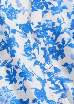 bonprix Bekleidung·Jacken & Mäntel|Blusen & Tuniken|Kurzarmbluse aus softem Viskose-Mix weiß bedruckt