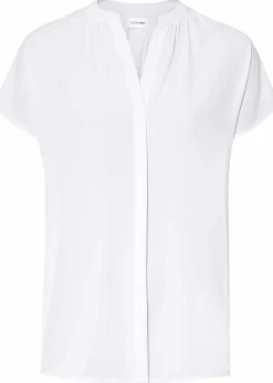 bonprix Bekleidung·Jacken & Mäntel|Blusen & Tuniken|Kurzarmbluse mit verdeckter Knopfleiste weiß