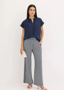 Kurzarmbluse mit verdeckter Knopfleiste|bonprix Online