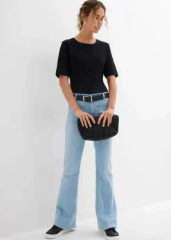 bonprix Basics|Shirts & Tops|Kurzarmbody (2er Pack) schwarz/weiß