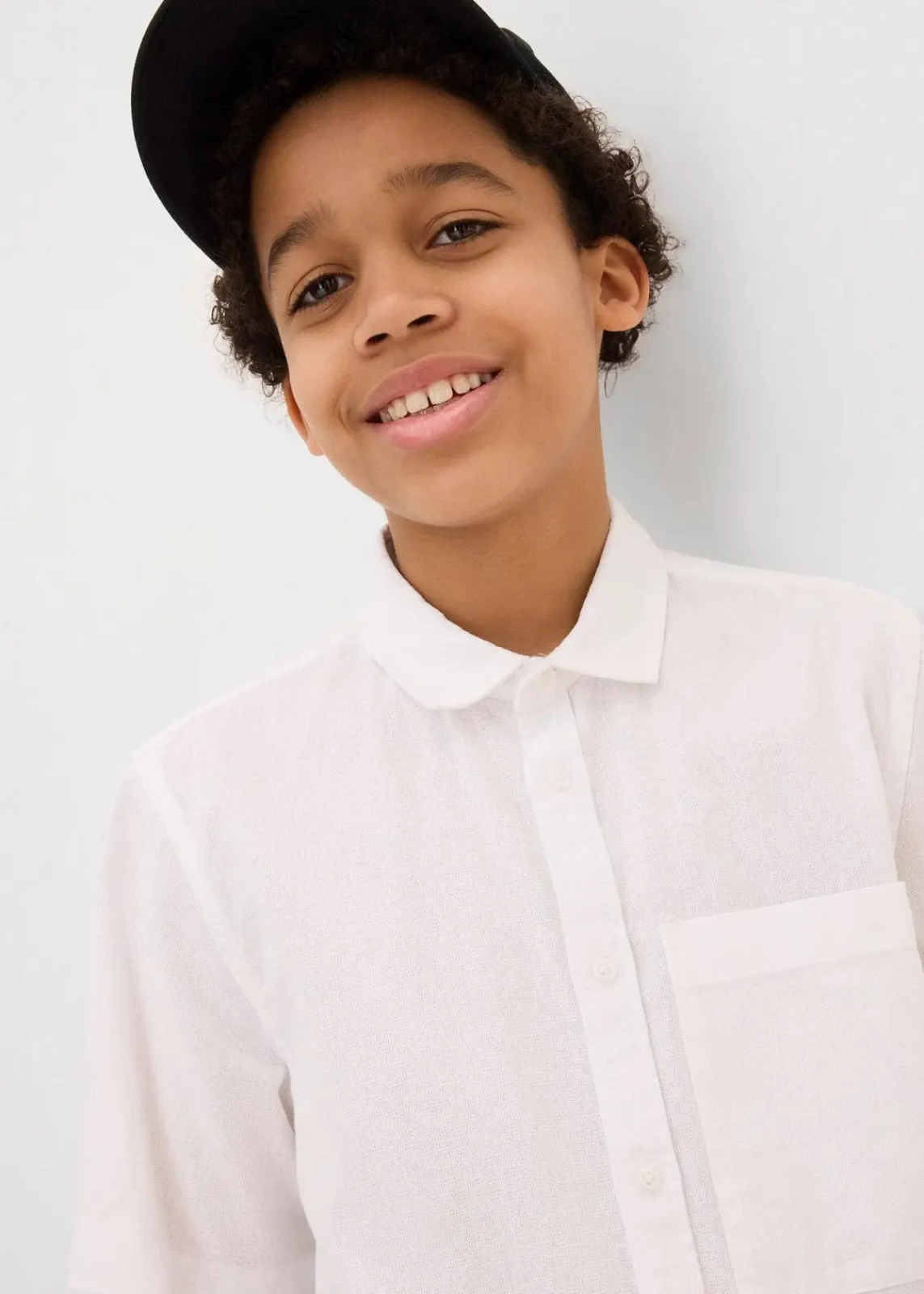 Kurzarmhemd aus luftigem Leinen-Mix|bonprix Sale