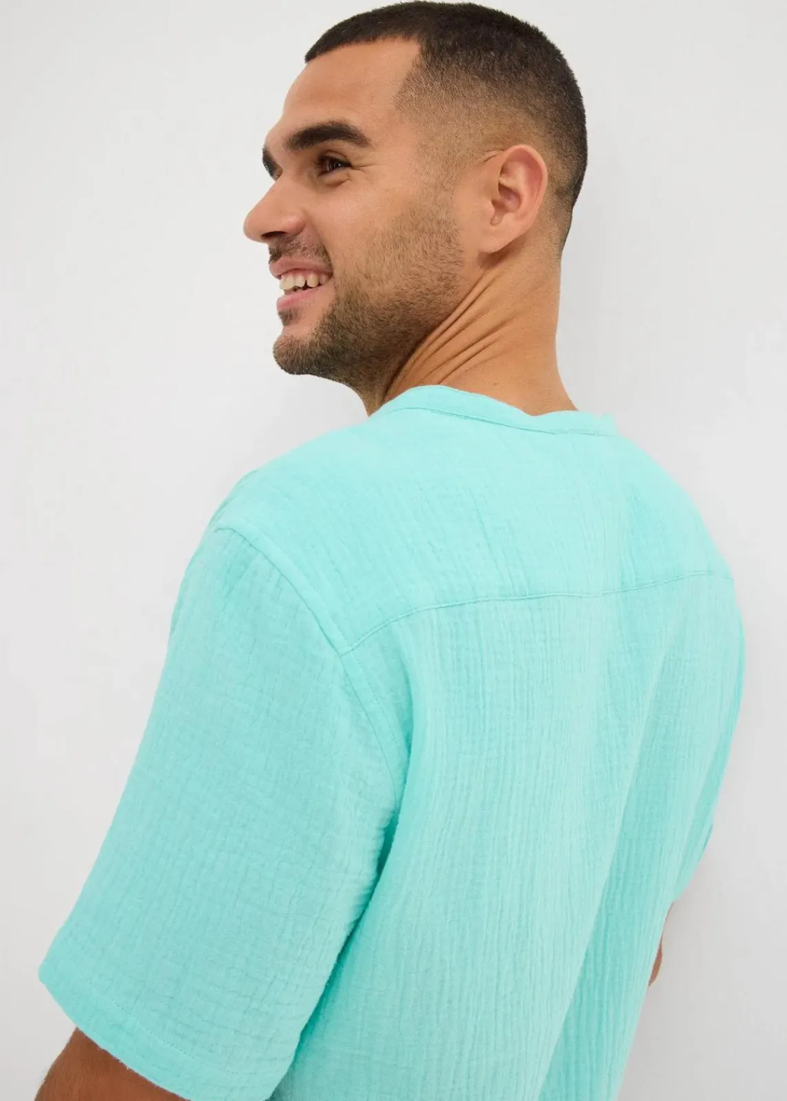 Kurzarmhemd aus luftigem Musselin|bonprix Discount