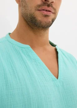 Kurzarmhemd aus luftigem Musselin|bonprix Discount