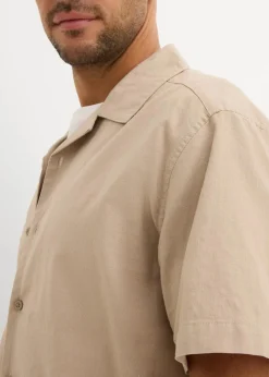 Kurzarmhemd aus luftigem Leinen-Mix, Loose Fit|bonprix Discount