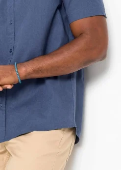 Kurzarmhemd aus luftigem Leinen-Mix|bonprix Clearance