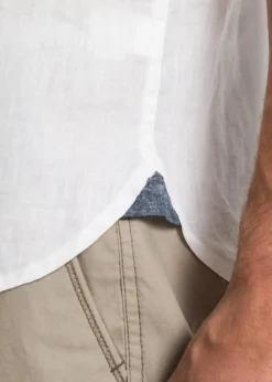 bonprix Große Größen|Hemden|Kurzarmhemd aus reinem Leinen weiß