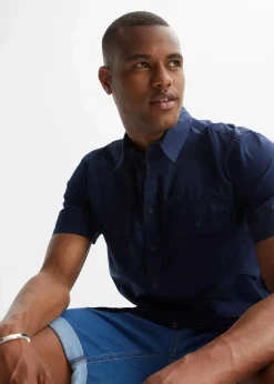 Kurzarmhemd aus reiner Baumwolle|bonprix Clearance