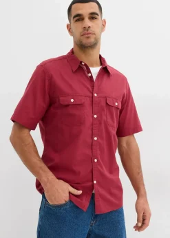 Kurzarmhemd aus reiner Baumwolle|bonprix New