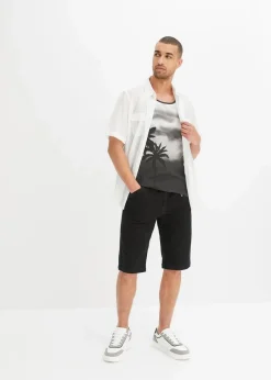 bonprix Hemden|Basics|Kurzarmhemd aus reiner Baumwolle weiß