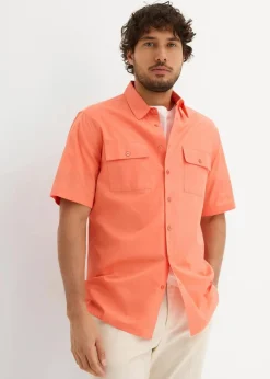 Kurzarmhemd aus reiner Baumwolle|bonprix