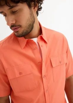 Kurzarmhemd aus reiner Baumwolle|bonprix