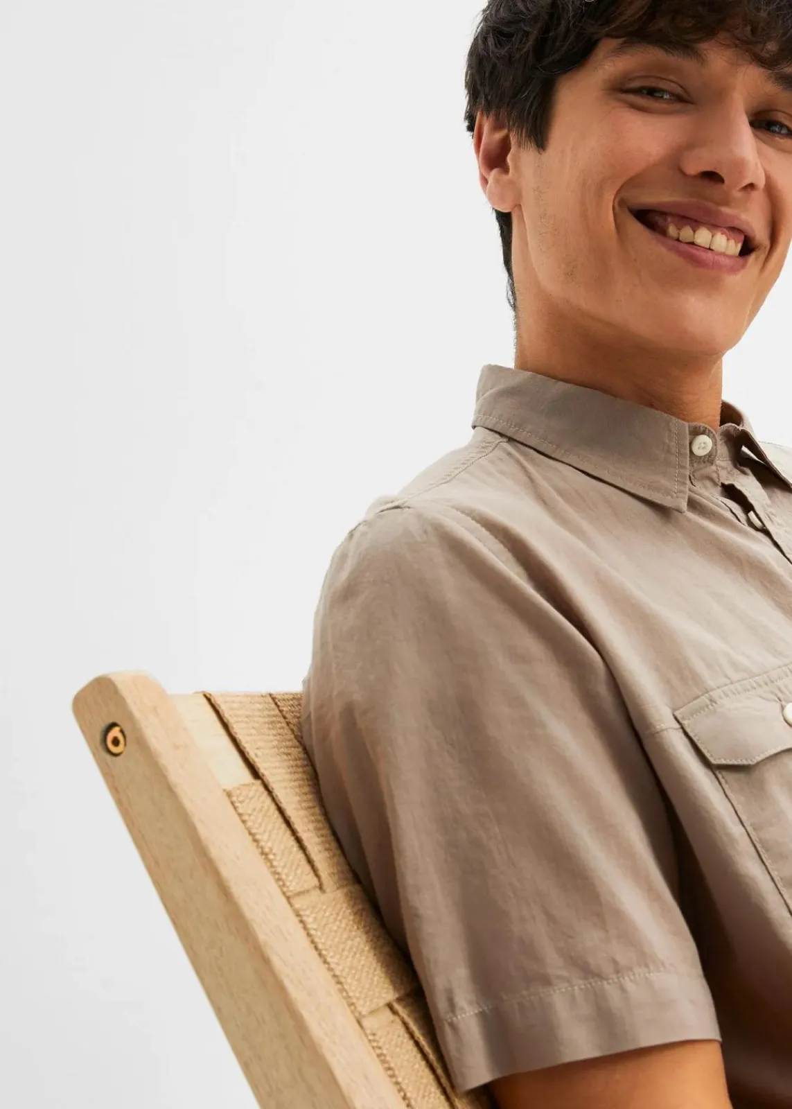 Kurzarmhemd aus reiner Baumwolle|bonprix Best