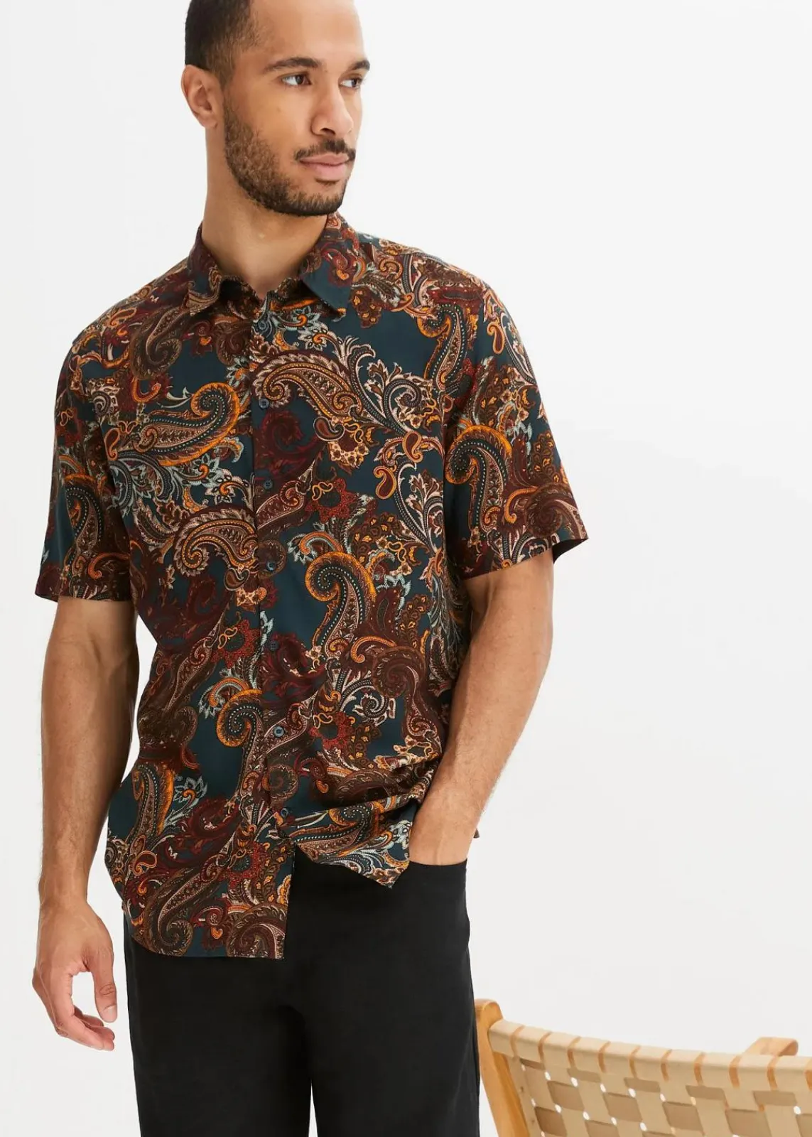 Kurzarmhemd aus Viskose|bonprix Sale