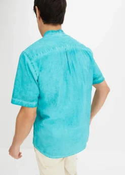 Kurzarmhemd in gewaschener Optik|bonprix Sale