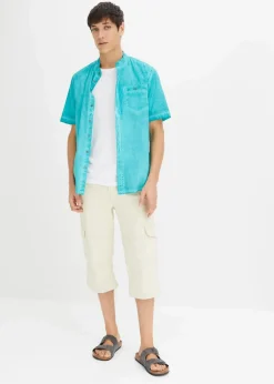 Kurzarmhemd in gewaschener Optik|bonprix Sale