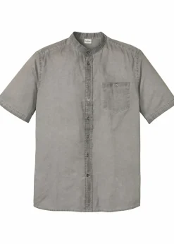 Kurzarmhemd in gewaschener Optik|bonprix Clearance