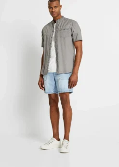 Kurzarmhemd in gewaschener Optik|bonprix Clearance