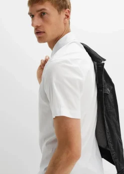 Kurzarmhemd mit Stretch-Anteil, Slim Fit|bonprix Sale