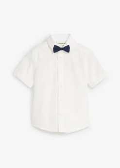 Kurzarmhemd und Fliege aus reiner Baumwolle (2-tlg.Set)|bonprix Online