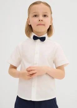 Kurzarmhemd und Fliege aus reiner Baumwolle (2-tlg.Set)|bonprix Online